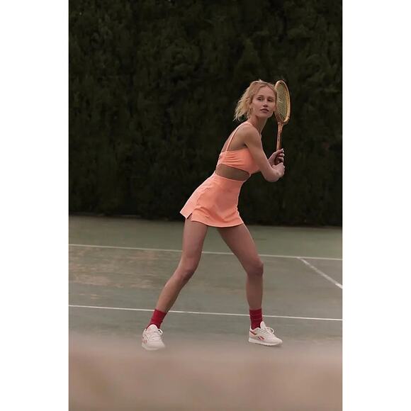 New Free People FP MOVEMENT Transcend Limits Skortsie $108 LARGE Melon Orange - Picture 4 of 8